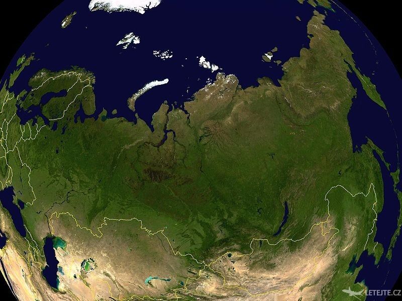 Rusko je najväčšou krajinou na svete a rozkladá sa čiastočne v Európe aj v Ázii, autor: Knutux